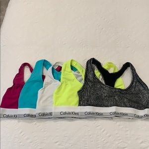 Calvin Klein Cotton Bralettes, SMALL - 5 set